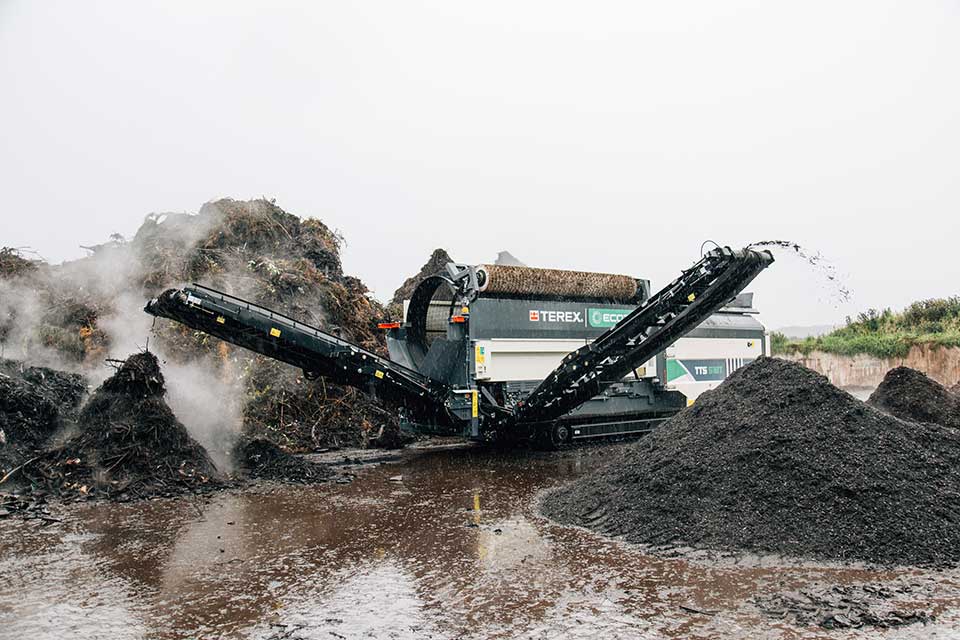 Compact en Efficiënt Zeven met Terex Ecotec’s Nieuwe TTS 518 Trommel
