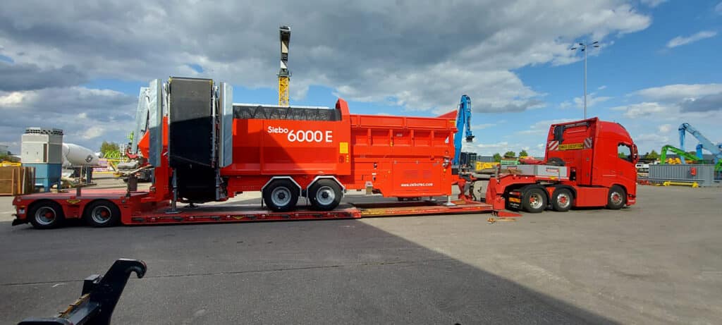 Nieuw duo elektrische Siebotec 6000 E trommelzeven geleverd bij Indaver 1